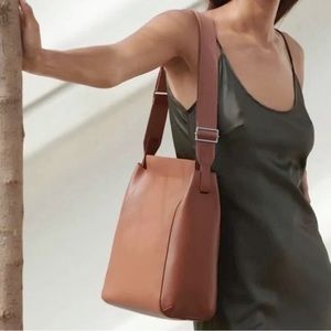 Everlane The Form Bag in Cognac- Leather Crossbody